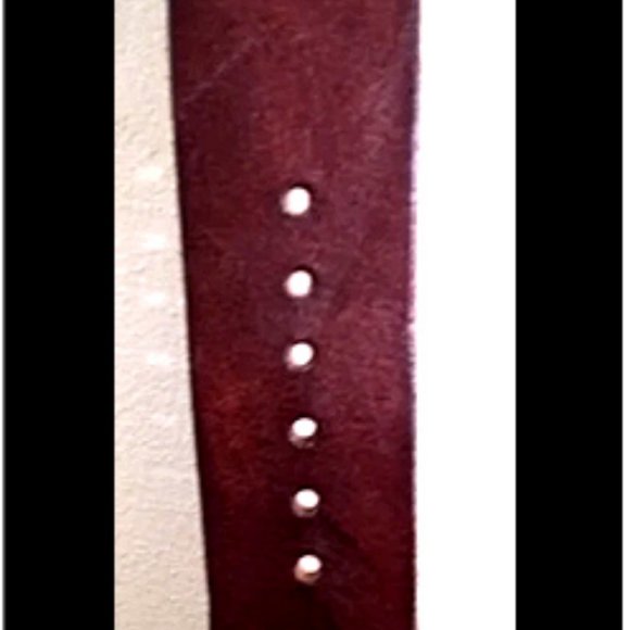 New Rare & Unique Women\'s High Grade Genuine Top Grain Leather Burgundy Belt main image 4